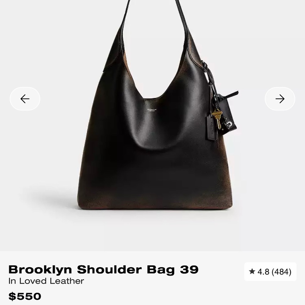 Coach Black and Brown Leather Shoulder Bag